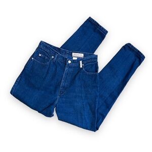 Vintage Sasson High Waist Jeans Dark Wash Denim Tapered Straight Leg Size 13/14